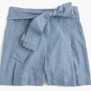 J.Crew Tie-waist Short in Chambray